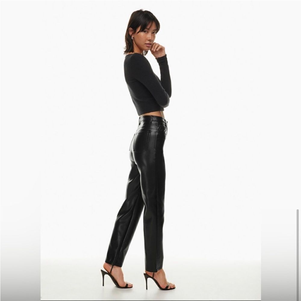 Aritzia Melina Black Leather Pants